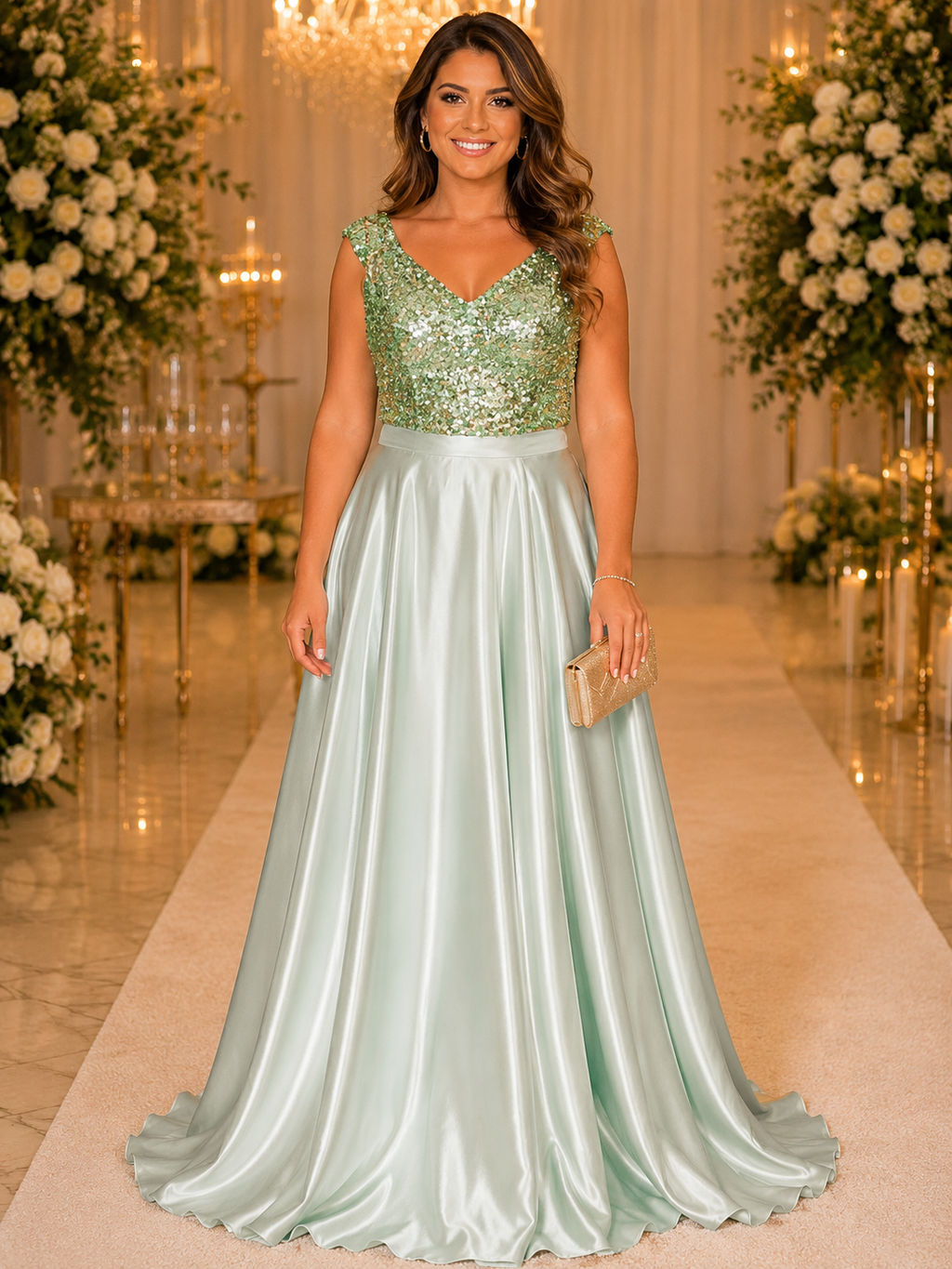 Conjunto Elegante com Lantejoulas